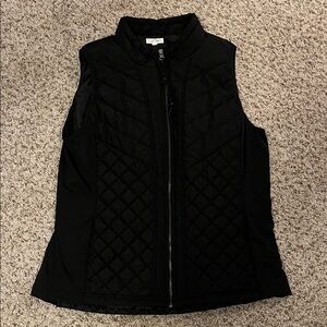 Maurices Quilted Black Vest